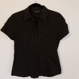 New York & Co Black Buttondown S